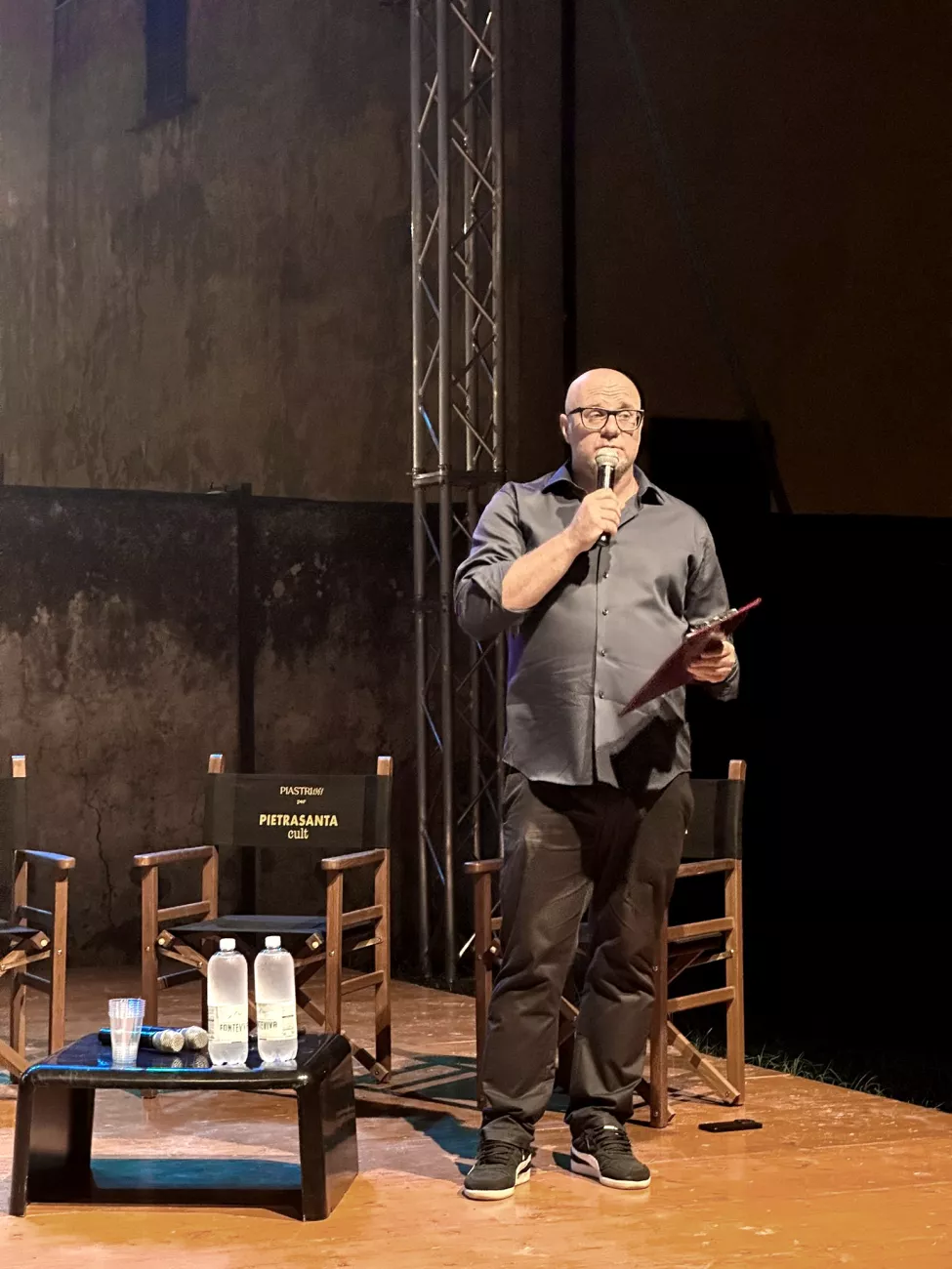 Claudio Francesconi per l'evento di Nicola Lattanzi e Andrea Pezzi a Pietrasanta Cult