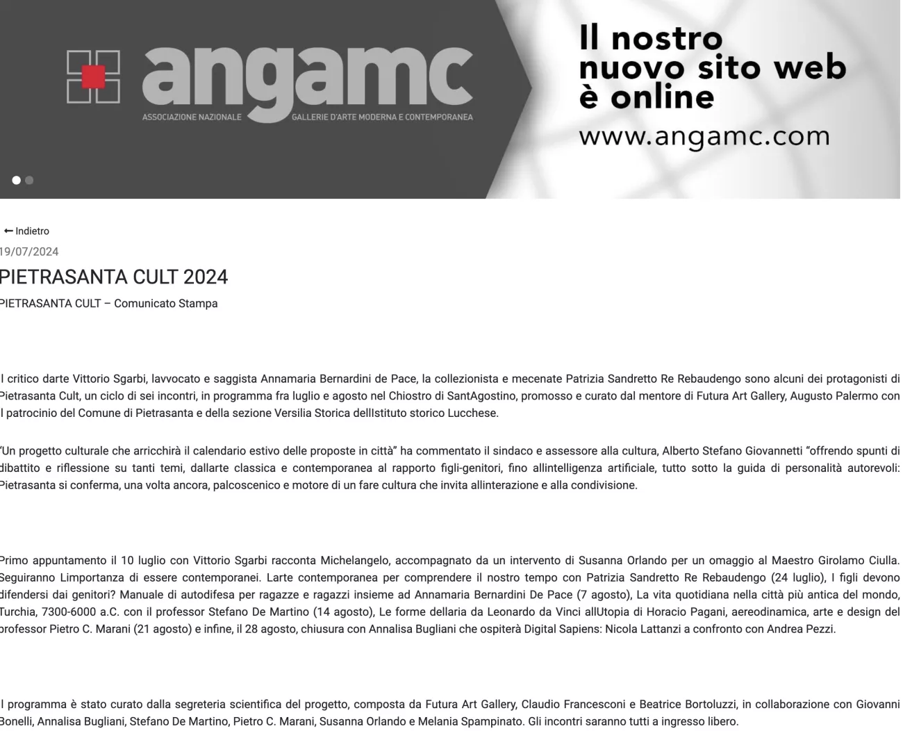 Angamc Pietrasanta Cult