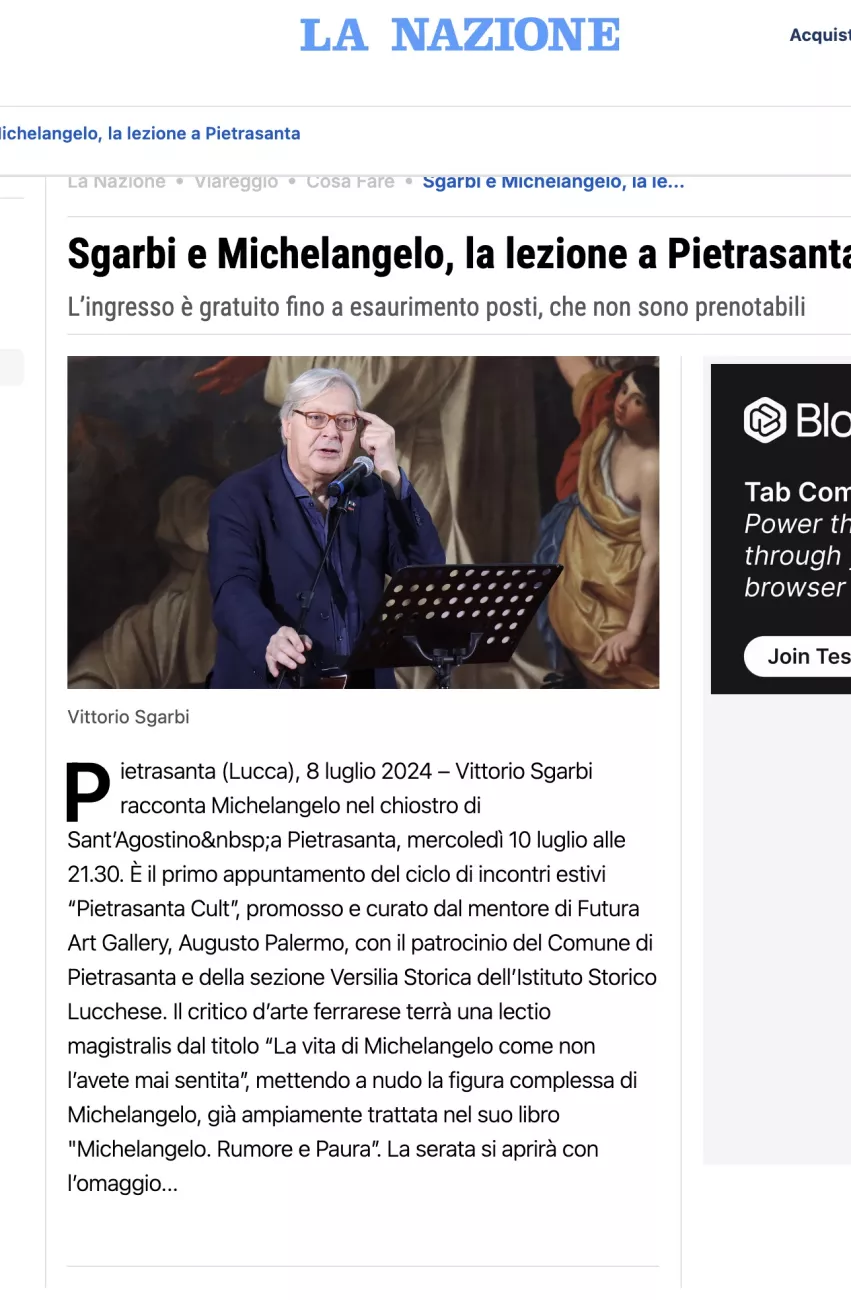 Sgarbi a Pietrasanta