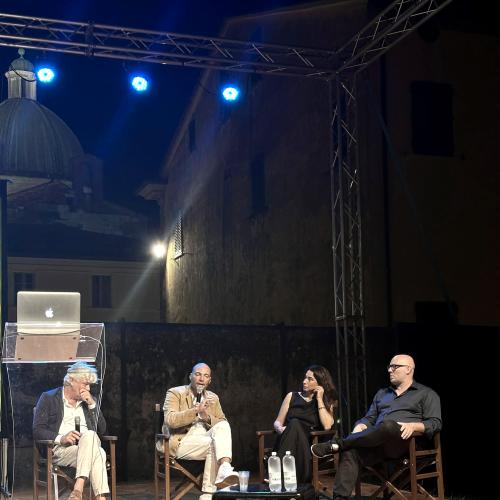 Claudio Francesconi, Annalisa Bugliani per l'evento di Nicola Lattanzi e Andrea Pezzi a Pietrasanta Cult