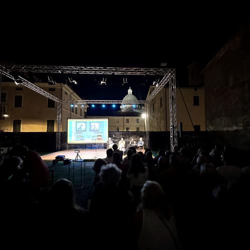 Claudio Francesconi, Annalisa Bugliani per l'evento di Nicola Lattanzi e Andrea Pezzi a Pietrasanta Cult