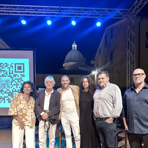 Annalisa Bugliani, Claudio Francesconi, Alberto Giovannetti per l'evento di Nicola Lattanzi e Andrea Pezzi a Pietrasanta Cult