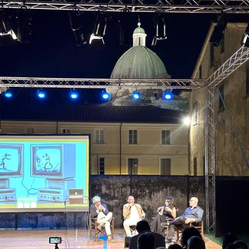 Claudio Francesconi, Annalisa Bugliani per l'evento di Nicola Lattanzi e Andrea Pezzi a Pietrasanta Cult